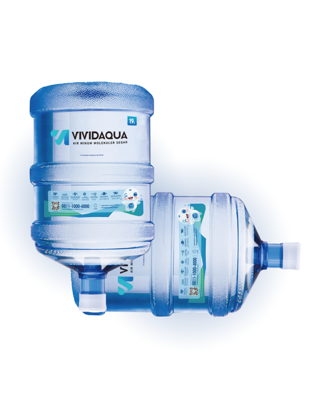 2 Refill Galon Vividaqua 19L (2 瓶装维维达水 19升)